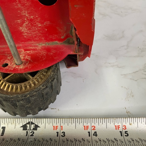 Vintage 1980s Tonka Red Pickup Truck Rollbar Pressed Steel - Picture 8 of 8